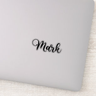 Markenname - Handgeschriebene Kalligrafie Aufkleber