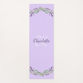 Markenname Lavder violet florals monogram Yogamatte (Vorderseite)