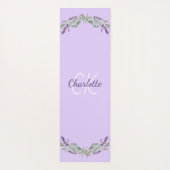 Markenname Lavder violet florals monogram Yogamatte (Rückseite)