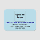 Markenname Light Blue Rectangle Namensschild (Vorderseite)