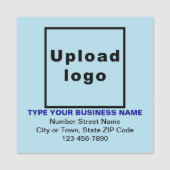 Markenname Light Blue Square Namensschild (Vorderseite)