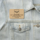 Markenname Light Brown Rectangle Namensschild (Beispiel)