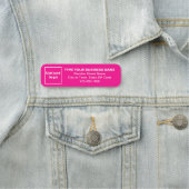 Markenname Pink Long Rectangle Namensschild (Beispiel)