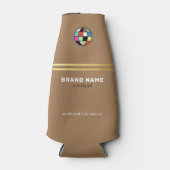 Markenname Werbebraun Flaschenkühler (Vorderseite)