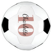 Markennummer für Rosengold-Monogramm Fußball (Gedreht)