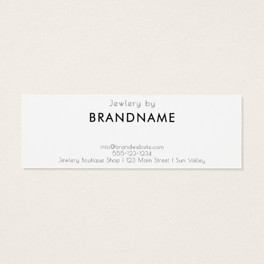 Markenspezifische Logo-Ohrring-Schmuck-Display-Kar (Rückseite)