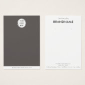 Markenspezifische Logo-Ohrring-Schmuck-Display-Kar (Vorne & Hinten)