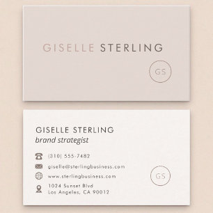 Markenstrategist Blush Pink Minimalistisch Luxus Visitenkarte