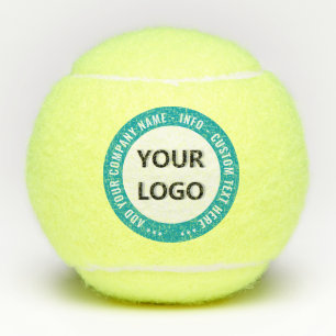 Markenunternehmen-Logo und Text Tennisbälle Beispi