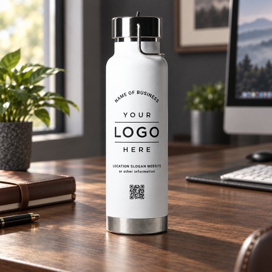 Markenweißes Logo QR-Code Wellness Trinkflasche