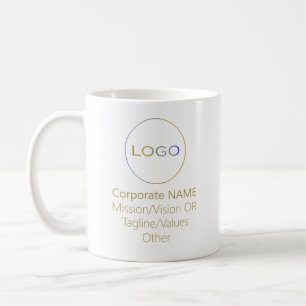 Markenwerbung für das Corporate Round-Logo-Markenz Kaffeetasse