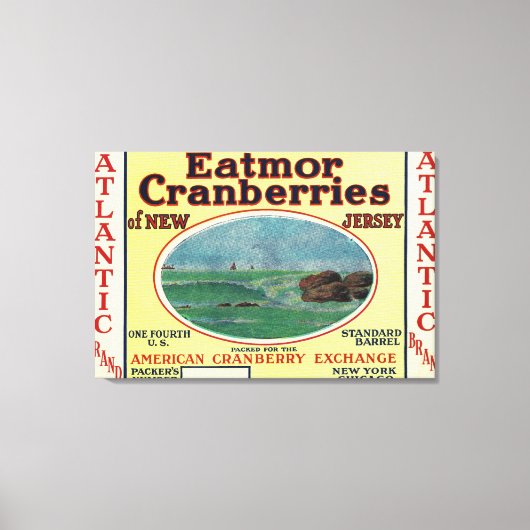 Markenzeichen "Atlantic Eatmor Cranberries" Leinwanddruck (Vorderseite)