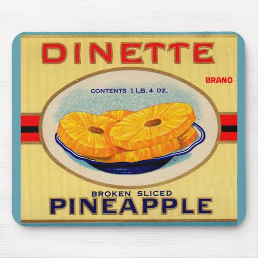 Markenzeichen Dinette pineaple aus den 30er Jahren Mousepad (Vorne)