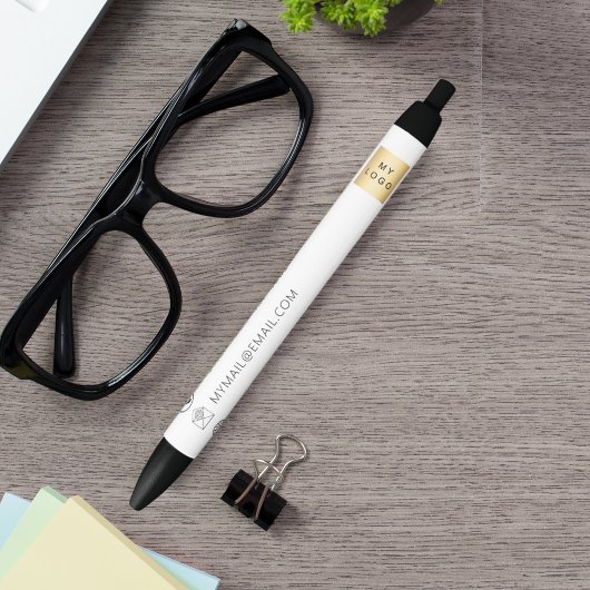 Markenzeichen Firmenlogo Firmenlogo E-Mail-Website Kugelschreiber