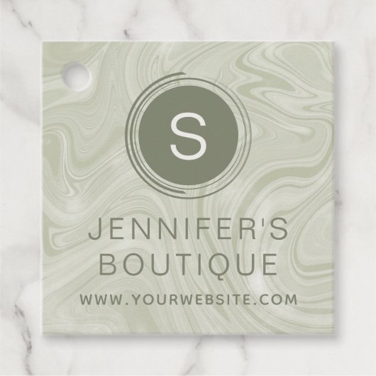 Markenzeichen für Firmennamen Kleidung Geschenkanhänger (Vorderseite)