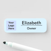 Markenzeichen für kleine Unternehmen Blauer Name I Namensschild (Beispiel)