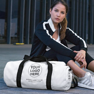 Markenzeichen für Werbematerial für Schwarz-Weiß-U Duffle Bag