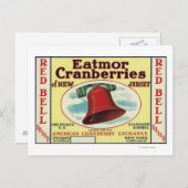 Markenzeichen von Red Bell Eatmor Cranberries Postkarte (Vorne/Hinten)