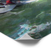 Marker Sketch von Racing Sailboats in rauen Meeren Poster (Ecke)