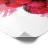 Marker, Weinglas, Flasche, Trauben Poster (Ecke)