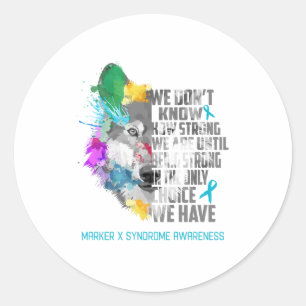 Marker X Syndrome Awareness Ribbon Support Geschen Runder Aufkleber