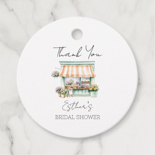 Market Blumen Shop Brautparty Vielen Dank Geschenkanhänger (Vorderseite)