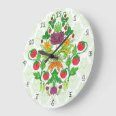 Market Damask Große Wanduhr (Winkel)