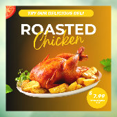 Market Deli geröstetes Hühnerpreisangebot individu Fensteraufkleber (Blatt 3)