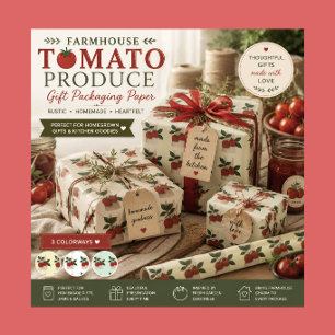 Market Fresh Tomato Tote — Individuelle Lebensmitt Geschenkpapier Set