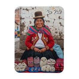 Market in La Paz Bolivia Travel Magnet