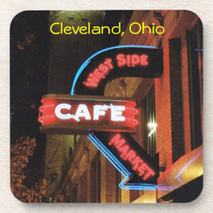 Market Neon Sign (Cleveland) Untersetzer