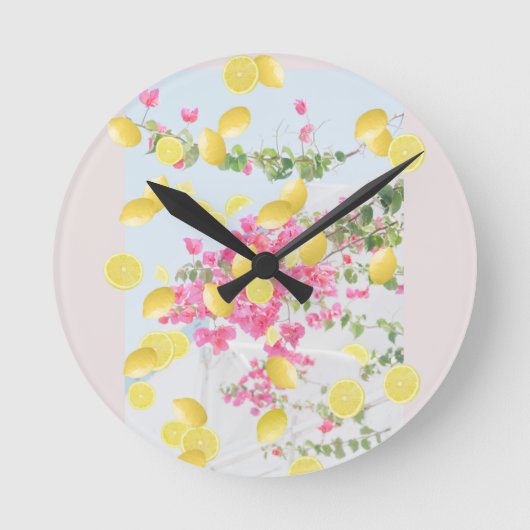 Market Positano Italien #1 #wall #art Runde Wanduhr (Vorderseite)