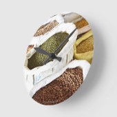 Market Sacks Runde Wanduhr (Winkel)