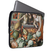 "Market Scene" Vintage Notebook-Ärmel Laptopschutzhülle (Vorne Rechts)