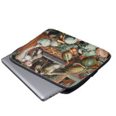 "Market Scene" Vintage Notebook-Ärmel Laptopschutzhülle (Vorne Knopf)