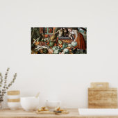"Market Scene" - Vintages Kunstposter Poster (Küche)