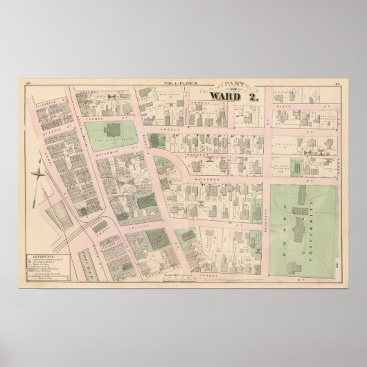 Market Square Brown University Court House Poster (Vorne)