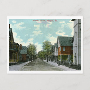 Market St., Bangor, PA Vintage Postkarte