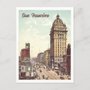 Market Street, San Francisco Vintage Travel Postkarte