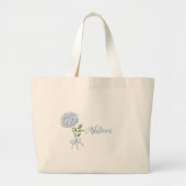 Market Tote Blue Hydrangea Personalized Bag Jumbo Stoffbeutel (Vorne)