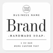 Marketiketten Quadratischer Aufkleber (Vorderseite)