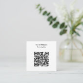 Marketing Add Your QR Code Business Cards Quadratische Visitenkarte (Stehend Vorderseite)