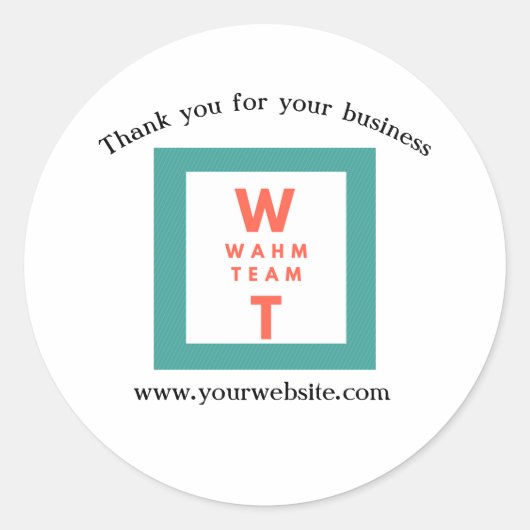 Marketing-Branding für Unternehmen Logo hinzufügen Runder Aufkleber (Vorderseite)