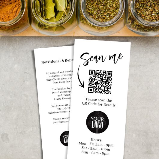 Marketing Broschüre Logo Einfache QR-Code Werbekarte