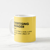 Marketing Büro Humor Kaffeetasse (Vorderseite Links)