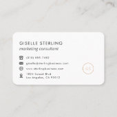 Marketing Consultant Black Professional Visitenkarte (Rückseite)