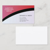 Marketing Consultant Classic White Business Card Visitenkarte (Vorne/Hinten)