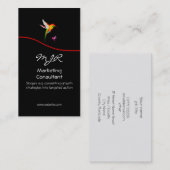 Marketing Consultant, Monogram, Hummingbird Logo Visitenkarte (Vorne/Hinten)
