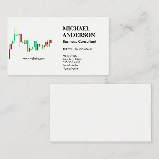 Marketing Consulting | Diagramm Datendiagramm Busi Visitenkarte (Vorne/Hinten)