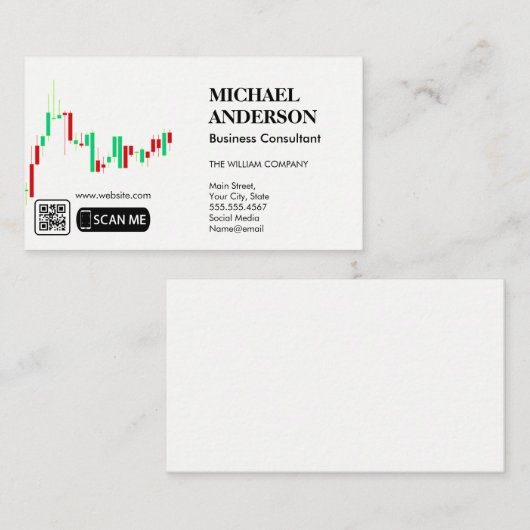 Marketing Consulting | Diagramm | QR-Code Visitenkarte (Vorne/Hinten)